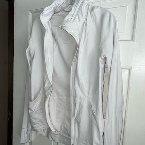 White lululemon zip up sweatshirt